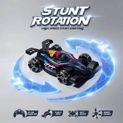 Chigy Wooh Remote Control Stunt Smoke Car With LED Lights & Music 2.4Ghz 360° Rotation Fast Stunt Light Weight Multifunction Hand Gesture Remote Control Car For Kids