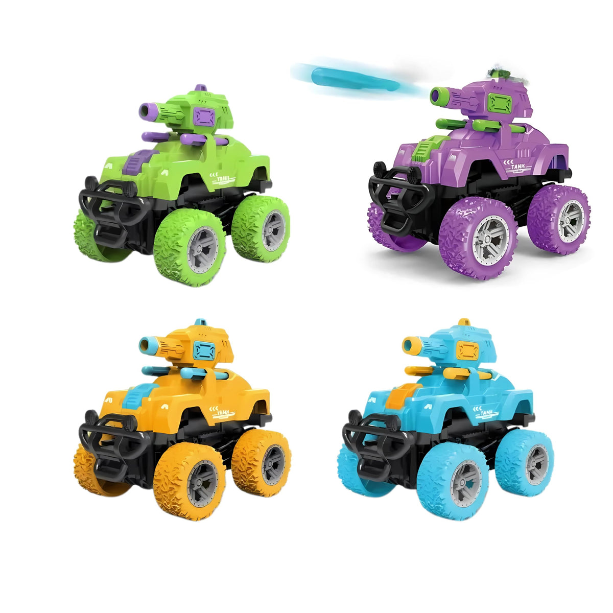 Chigy Wooh Tank Launcher Truck Toy Shooting Bullet Mini Friction Missile tank Truck Toy For 3+ Year Old Kids