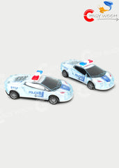 Police Car with Lights, Friction Powered Push & Go Powered, Music and Siren Sound Car Toy for Kids Toy Vehicle Playsets