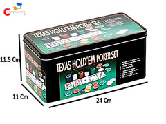 Casino Style Poker Chips Set with Dealer Button Card Game