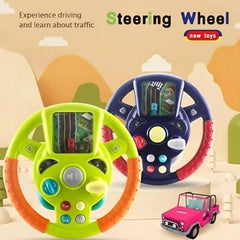 Chigy Wooh Steering Wheel Toy for Kids Little Driver Simulation Driving Toy with Light & Sound Mode Experience The Fun of Driving Car Toys for Boys & Girls Best Birthday Gift for 3+ Year Old Kids