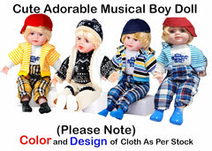 Chigy Wooh Musical Soft Boy Doll with Sound Poem Boy Stuffed Soft Plush Toys for Boys & Girls Best Gifts for 3+ year Old Kids