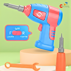 Kids Electric Drill Building Blocks Set with Dinosaur Storage Case