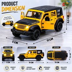Rubicon Style Jeep Die-Cast Car