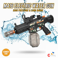Chigy Wooh M416 Electric Automatic Water Gun Toy with Light Holi Water Gun Outdoor Play Toys for Boys & Girls