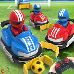 Chigy Wooh Remote Control Bumper Cars Toys 2 Pack Mini Remote Controlled Ejector Battle Race Vehicles with Light, Sound & 360°Rotating Car Toys for Kids