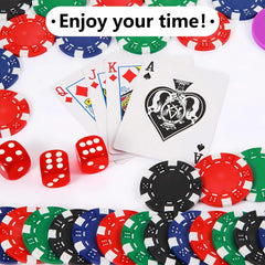 Chigy Wooh Poker Chips Set Casino Style 300 Chips/Pcs with Bag & Aluminum Finish Case Poker for Adults