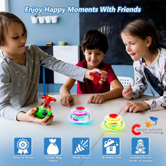 Spinning Top Magic Lattoo Toy Flashing Plastic Magic Spinner with LED Lights and Music Attractive Toy Non-Toxic Safe Spinning Top Laser Toys for Kids Multicolor
