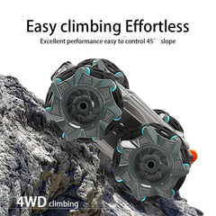 Chigy Wooh Remote Control Stunt Spray High Speed Car Toy with Mist Spray Action 360° Rotating Dual Sided Off Road Vehicle for Kids & Adults