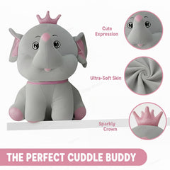 Crown Elephant Soft Toy