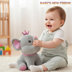 Crown Elephant Soft Toy