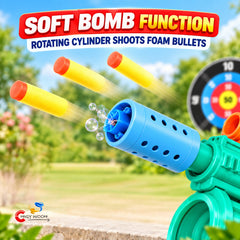3-in-1 Multifunctional Bubble & Soft Foam Bullet Gun