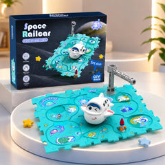 DIY Space Railcar Educational Puzzle Track Toy Set