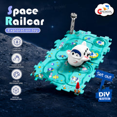 DIY Space Railcar Educational Puzzle Track Toy Set