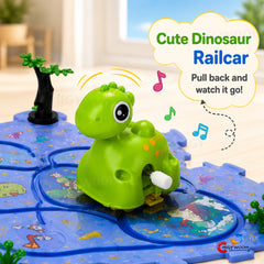 Dinosaur Railcar DIY Puzzle Track Educational Toy