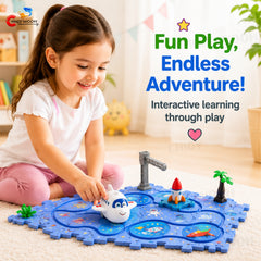 Dinosaur Railcar DIY Puzzle Track Educational Toy