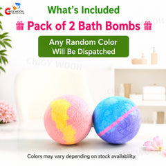 Colorful Fizzy Bath Bombs for Kids – Pack of 2