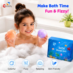 Colorful Fizzy Bath Bombs for Kids – Pack of 2
