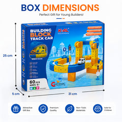60 PCS DIY Building Block Track Car Set