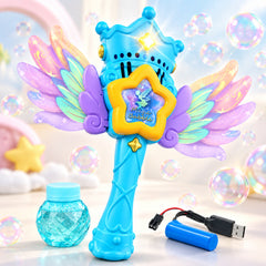 Magic Bubble Wand with LED Light & Wings