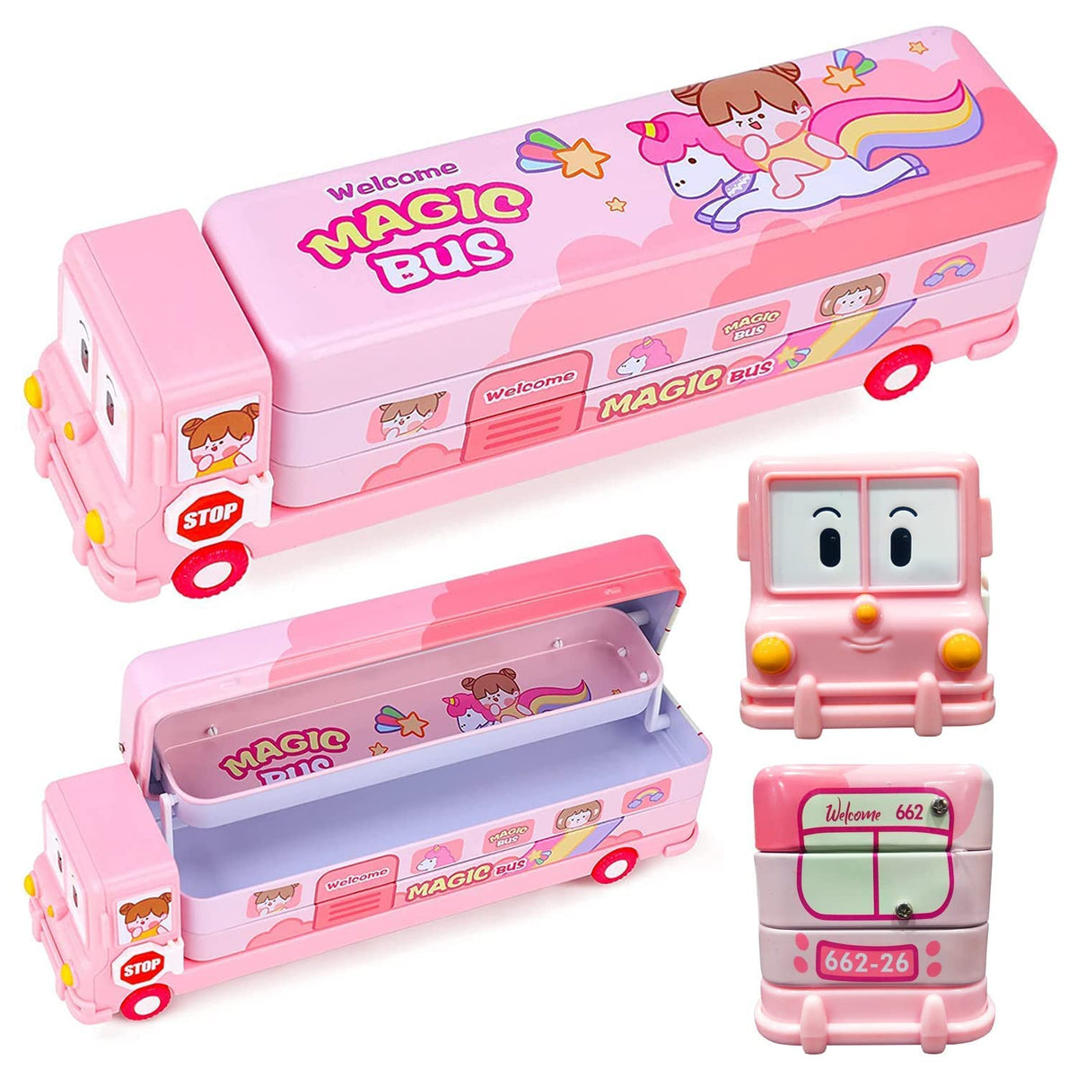 Pink Color Pencil Box Pink Pencil Box – Chigy Wooh
