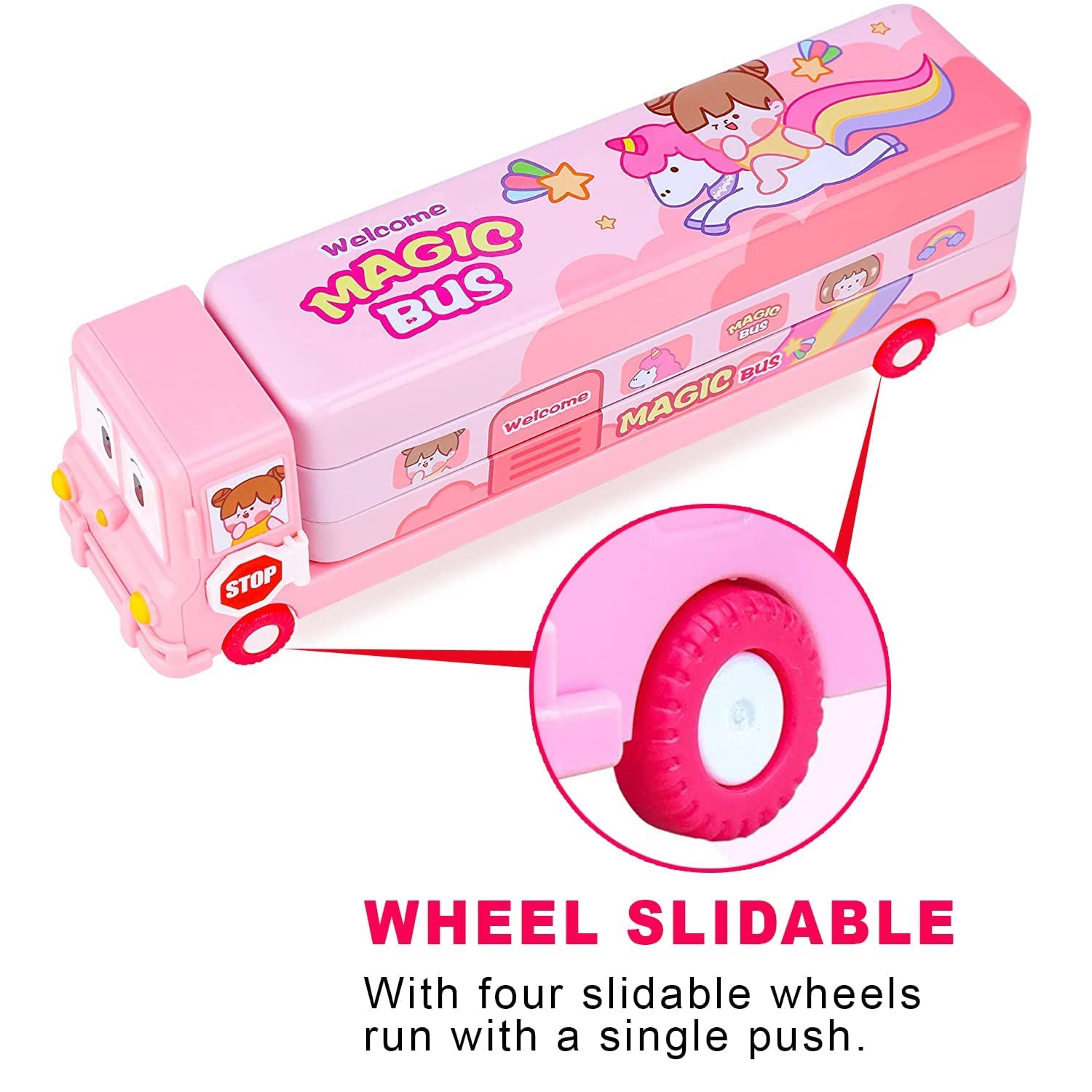 Pink Color Pencil Box Pink Pencil Box – Chigy Wooh