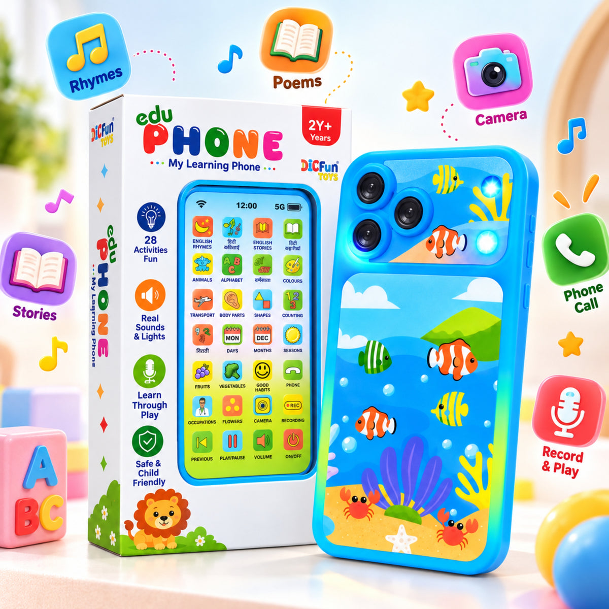Kids Educational Learning Phone with 28 Activities,