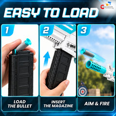 Realistic Storm Shooting Soft Bullet Gun Toy with Scope